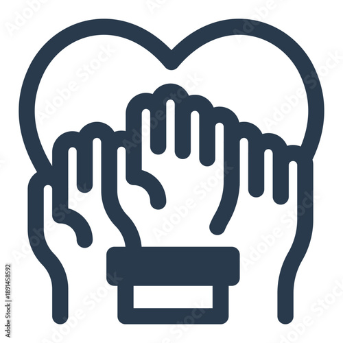 Volunteer care hands for nonprofit organization