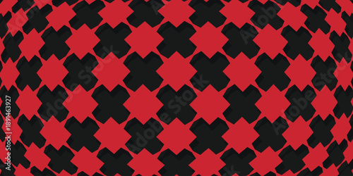 Background seamless pattern square diamond connection. Motif mosaic cross