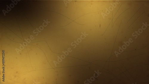 Grunge Retro Film Background with Noisy Grain and Light Leaks in Gold and Black