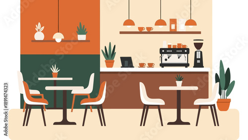 Modern Coffee Shop Interior Design.