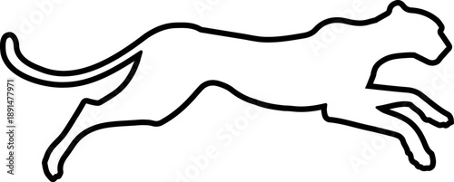 Cheetah outline silhouette.