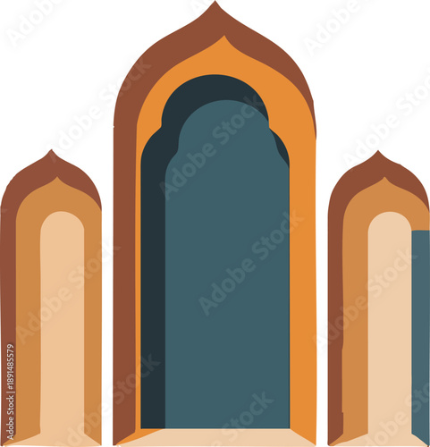 Abstract Eid al Fitr Celebration with Modern Islamic Design