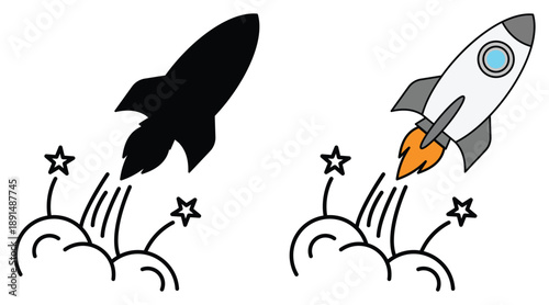 Startup Design Featuring Teamwork and Growth Elements, vector illustration.