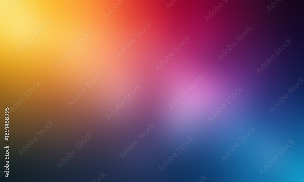 Fototapeta premium Abstract Vibrant Multi Color Gradient Background with Smooth Soft Blur Texture and Colorful Light Leak Effect for Modern Graphic Design and Web Projects