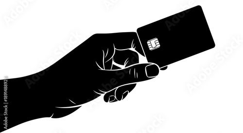 Hand Holds Credit Card: Payment Transaction Modern Finance and Secure Banking Access