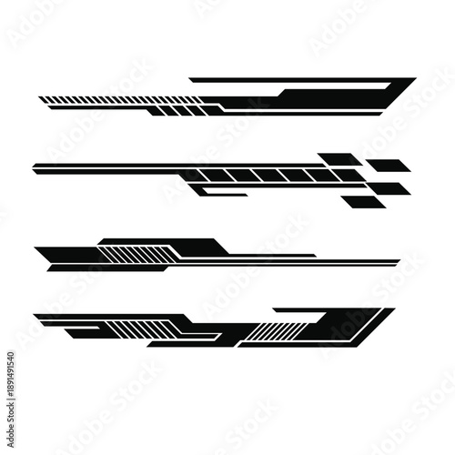 warp strip racing decal car design