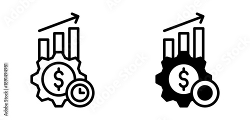 Efficiency Icon Collection line & Mixed Style icon 