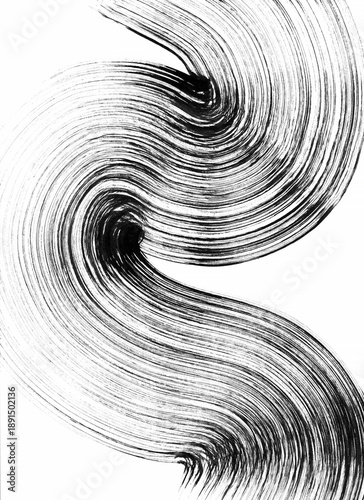 Abstract background. Black ink brush strokes, patterns, posters, cover.	