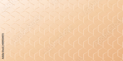 Seamless geometric cube pattern background with modern isometric 3D illusion design