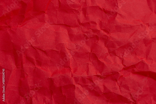 Wallpaper Mural Crumpled Red Paper Texture Background,macro close-up patterns,A high-angle, close-up shot of vibrant red crumpled paper texture. The surface features deep creases and irregular folds,  Torontodigital.ca