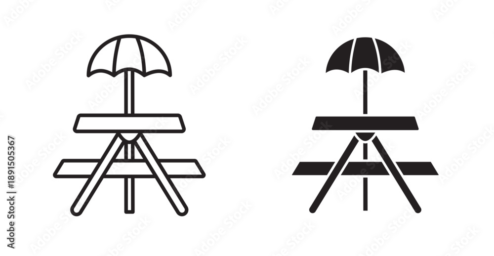 Fototapeta premium picnic table icon