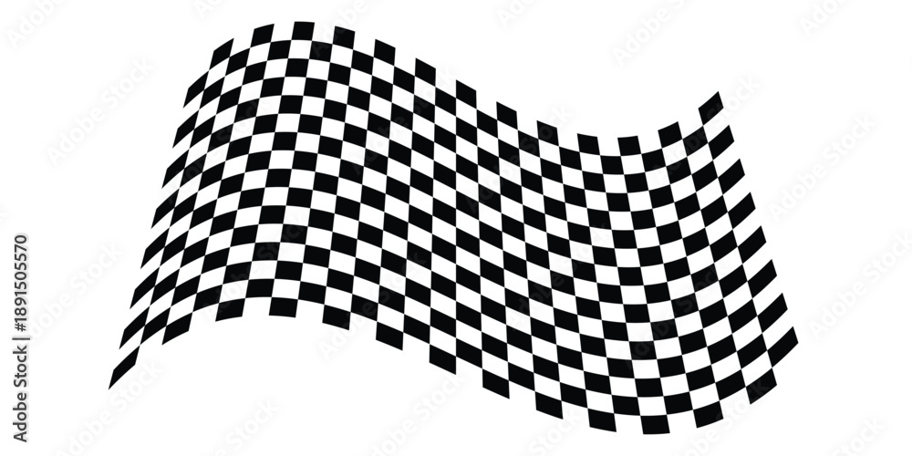 Naklejka premium Checkered flag. Signaling on the race track.