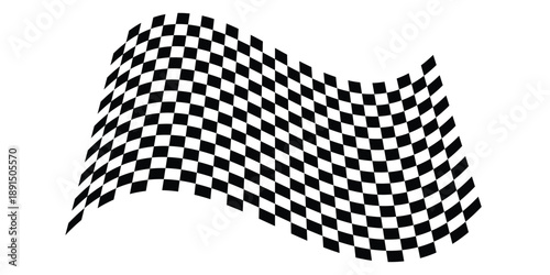 Checkered flag. Signaling on the race track.