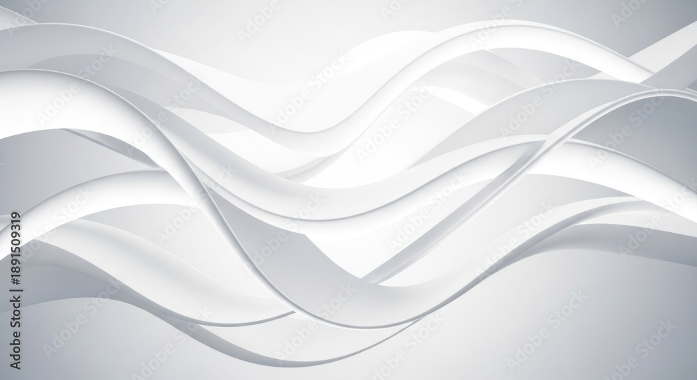 Obraz premium Dynamic white and grey abstract wave pattern
