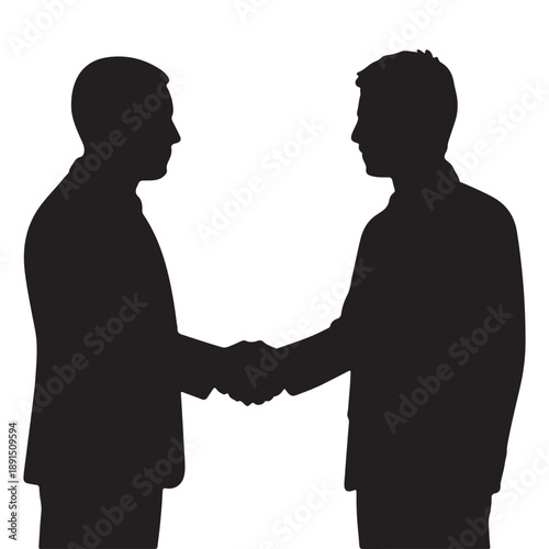 Business Agreement Handshake Silhouette Icon