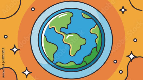 A 3d vector illustration of a green globe planet earth featuring a world map concept with international continents like Europe, Asia, and America designed as a global geography symbol for travel