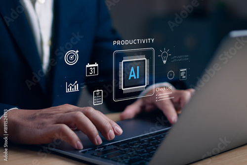 Valokuva concept of Artificial intelligence productivity