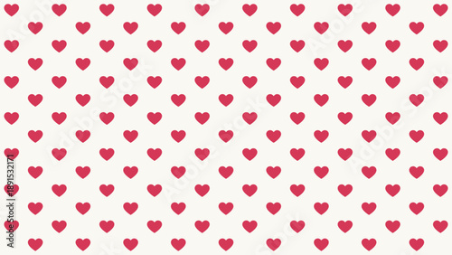 Cute magenta heart shapes wallpaper, elegant repeating love pattern vector for greeting cards, scrapbooking, and feminine brand identity