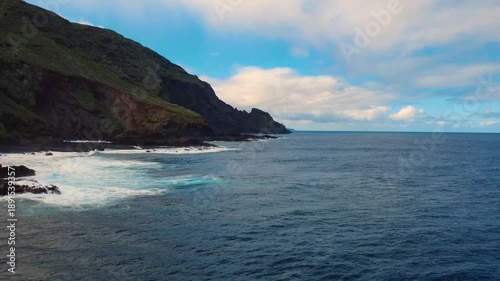 Beautiful beach coastline of Atlantic ocean on La Palma island, Canarias, Spain