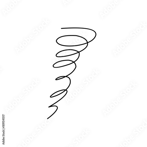 Scribble hurricane Hand drawn doodle. Vector illustration