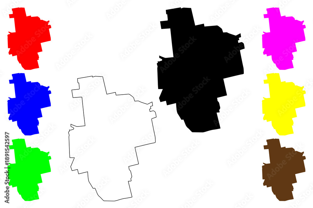 Obraz premium Elektrostal city (Russia, Russian Federation) map vector illustration, scribble sketch Elektrostal map