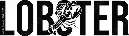 Delicious Lobster Seafood Illustration, Culinary Marine Crustacean Gourmet Dining