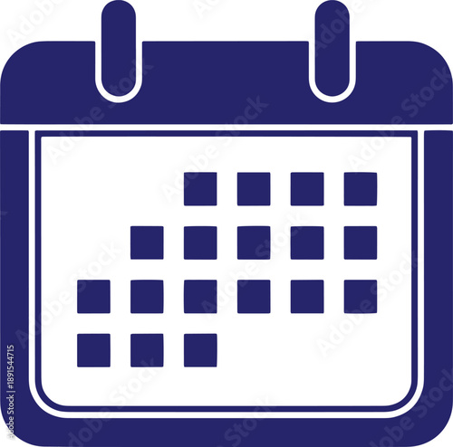 Calendar page with squares showing days for planning and dates