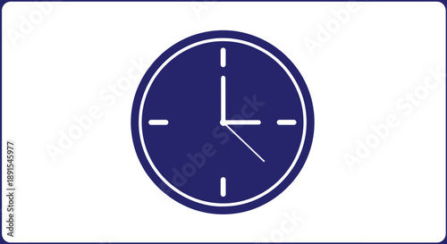 Clock icon showing time with blue silhouette style for management