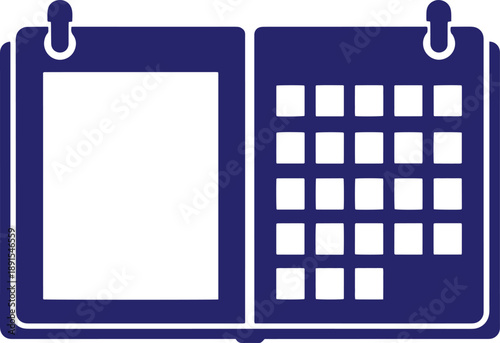 Open calendar displaying empty page and grid of dates for scheduling tasks