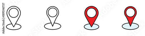 Location pin map marker icon vector. mapping and navigation symbol. vector illustration.