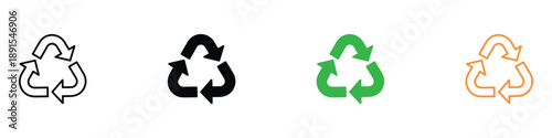 Recycle icon vector. environmental responsibility, sustainability symbol. vector illustration.