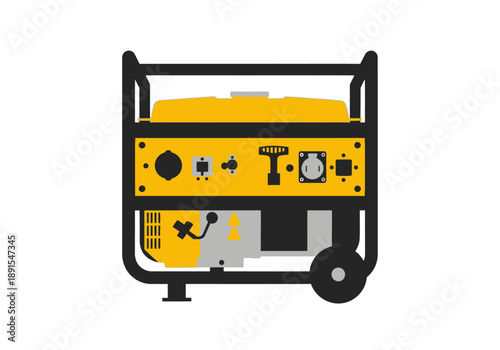 Portable Generator Powering Electrical Devices Safely.