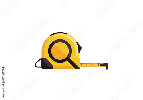 Yellow Measuring Tape with Black Accents and Extended Metal Tape.