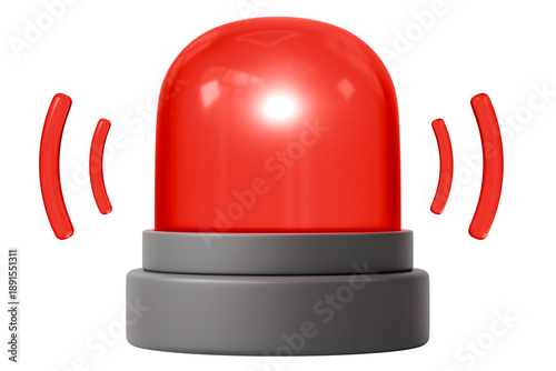 Fotografie 3d emergency siren icon