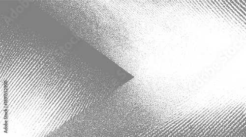 Gradient of grey dots and diagonal lines on white background