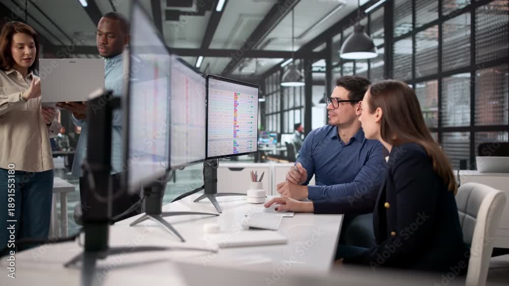 Billing And Coding Analysts Using Computers Stock Video | Adobe Stock