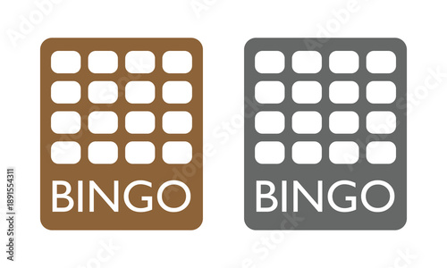 Bingo board icon. Lottery tickets sign. Lotto bingo cards symbol. flat style. Vector illustration. EPS 10 .