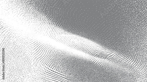 Abstract grey and white textured pattern with swirling lines and dots