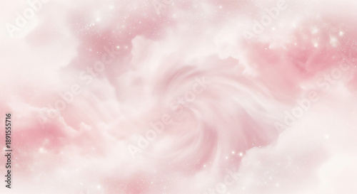 やわらかな雲ときらめく星が広がる幻想的な空｜ピンクトーンのドリーミー背景
