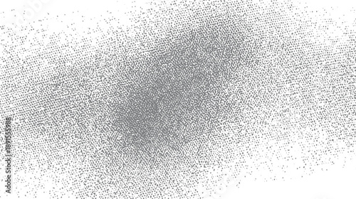 Grey textured background with scattered dots and a central dense cluster white pattern
