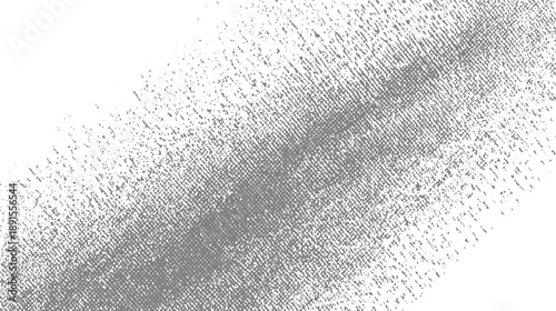 Abstract grey textured pattern with diagonal lines and scattered dots on white background