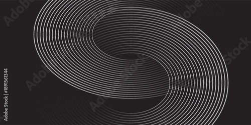 Black mascara circular texture, brush stroke isolated on white background. vector eps10