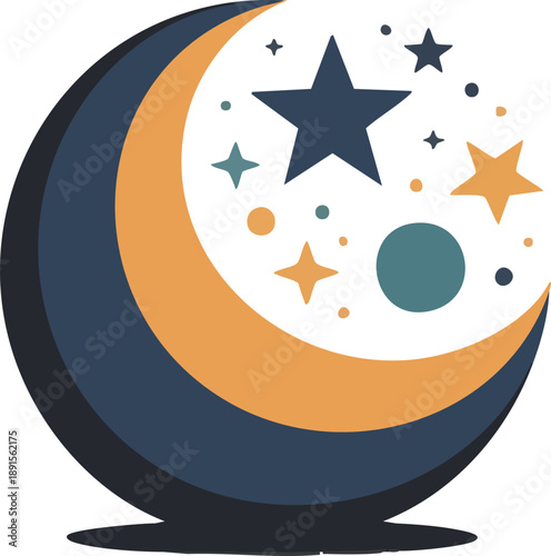 Abstract Eid al Fitr Celebration with Modern Islamic Design