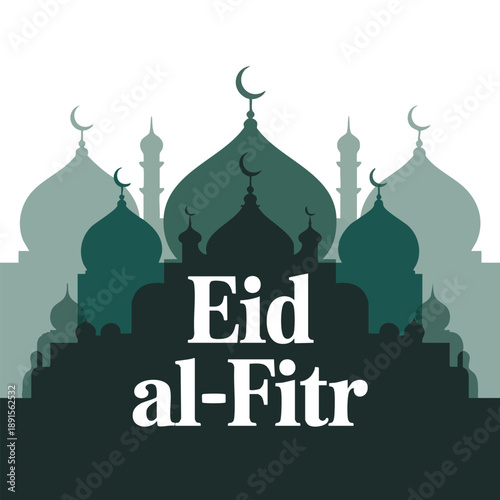 Abstract Eid al Fitr Celebration with Modern Islamic Design