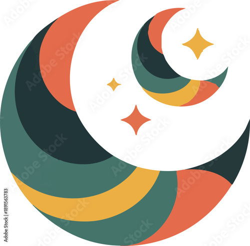 Abstract Eid al Fitr Celebration with Modern Islamic Design