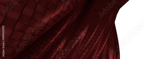 Close-up of elegant red wov...