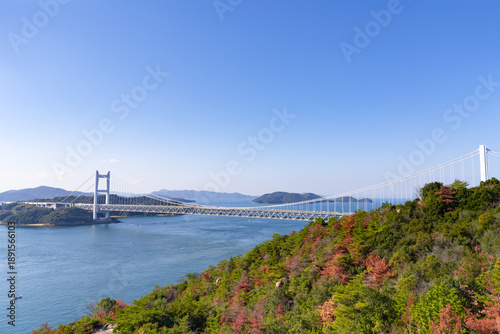 Wallpaper Mural 岡山県倉敷市　鷲羽山展望台から見た瀬戸大橋 Torontodigital.ca