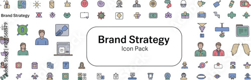 Brand Strategy Icons for Marketing and Business Planning