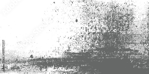 Grayscale abstract texture with scattered dots and rough edges monochrome