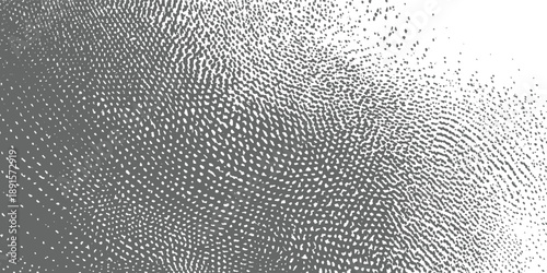 Abstract pattern of grey dots and white spaces creating a textured gradient effect